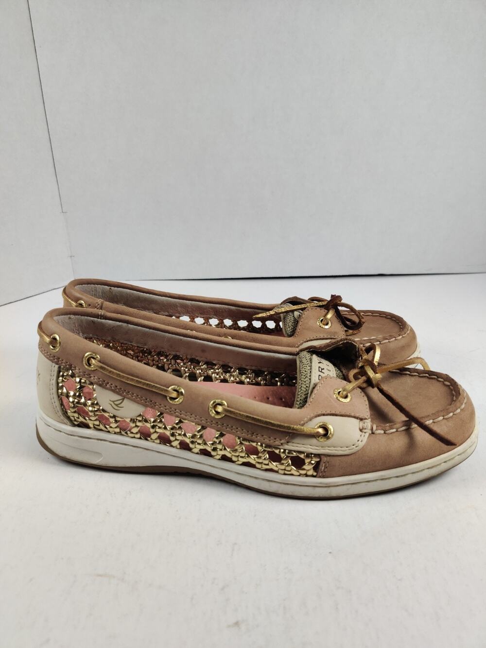 Sperry Topside Angel Fish Can Women’s Shoe Size 9M Boat Shoes Leather Brown